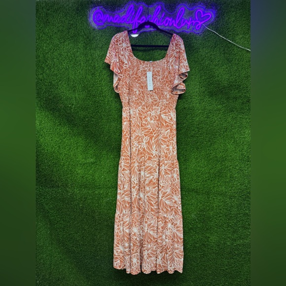 Gilli Orange Floral Maxi Dress - Picture 1 of 3